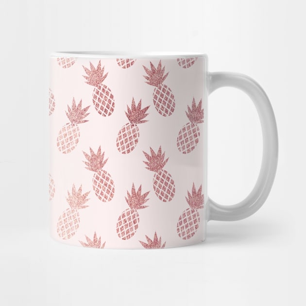 Rose Gold Pineapple Pattern by tanyadraws